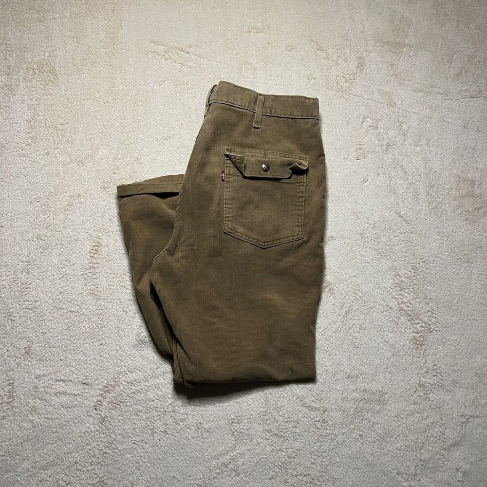 Levi’s 90s Movin’ On Shifter Pant Corduroy Cotton Flap Brown 36x32 Skater Y2K